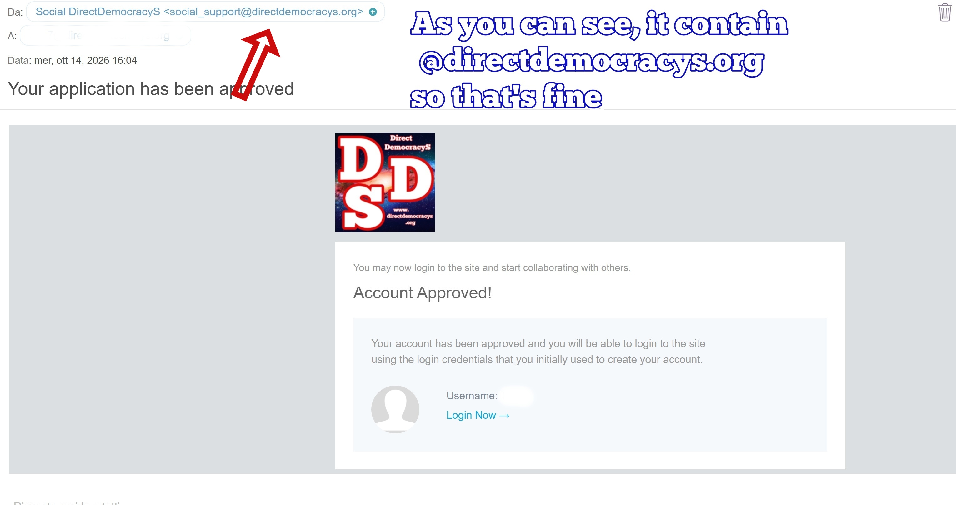 ok email message